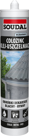 SOUDAL Klej-uszczelniacz do blach ocynkowanych  Colozinc - 290 ml brąz