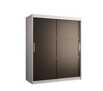 Szafa przesuwna RAMIRO 1 150x62x200 cm  biały / czarny