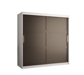 Szafa przesuwna RAMIRO 1 180x62x200 cm  biały / czarny