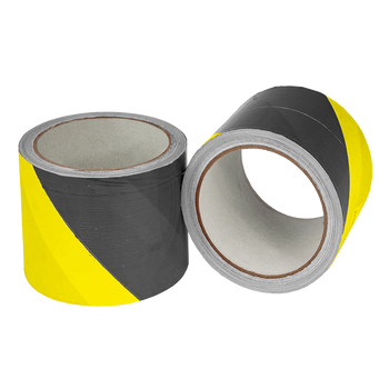 WKRĘT-MET Taśma ostrzegawcza 80mm x 100 m żółto-czarna TOZC