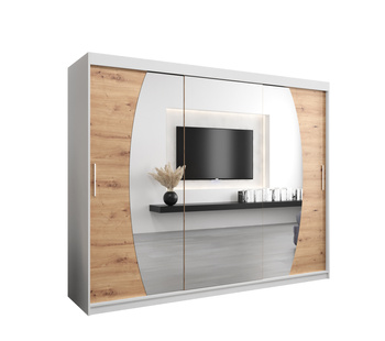 Szafa przesuwna ELYPSE 250x62x200 cm  biały / artisan