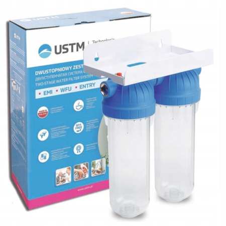 USTM Zestaw 2-Stopniowy filtrujący ENTRY EMI 10", przyłącze 3/4"