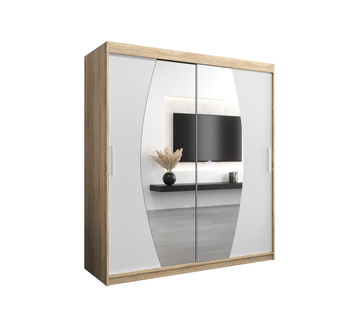 Szafa przesuwna ELYPSE 180x62x200 cm  sonoma / biały