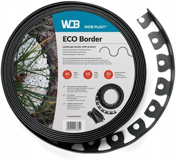 WDB Obrzeże trawnikowe ECO Border 10 m x 4 cm RAL9005