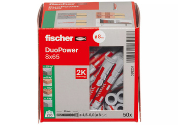 FISCHER Kołek rozporowy DuoPower 8 x 65 - 50szt