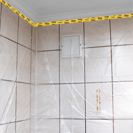 BLUE DOLPHIN Masker - Taśma Washi z folią malarską 110 cm x 23 m