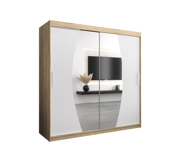 Szafa przesuwna ELYPSE 200x62x200 cm  sonoma / biały