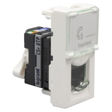 LEGRAND Gniazdko multimedialne M45:1m 1xRJ45 kat5e UTP 076551