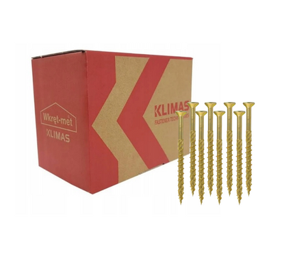 WKRĘT-MET Wkręt konstrukcyjny z łbem stożkowym i gniazdem TX 6x70 mm - 100 szt