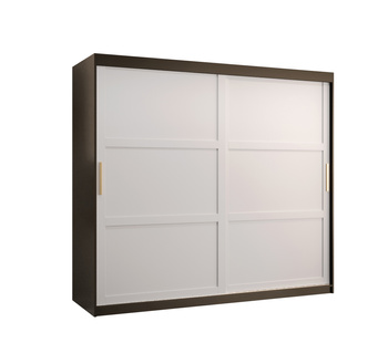 Szafa przesuwna RAMIRO 1 200x62x200 cm  czarny / biały