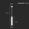 V-TAC Lampa wisząca okrągła VT-976-300-W srebrny GU10