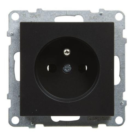 LEGRAND Gniazdo 2P+Z - 16A - 250V - zaciski śrubowe, CZARNY SUNO 721485