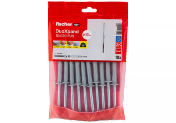 FISCHER Kołek ramowy DuoXpand 10 x 120 FUS stal ocynkowana galwanicznie - torebka foliowa 10szt