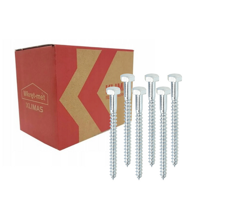 WKRĘT-MET Wkręt konstrukcyjny z łbem sześciokątnym K 12x200 mm - 5kg