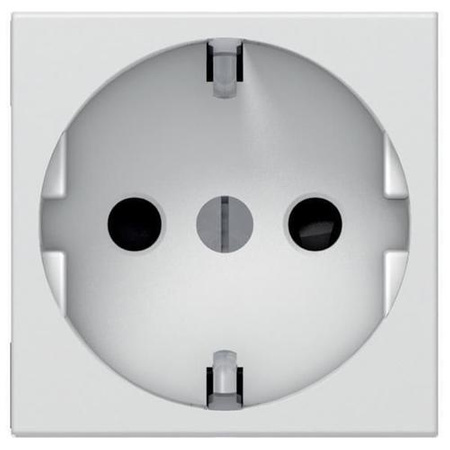 LEGRAND Gniazdo 2p+z Schuko zaciski śrubowe - 2 moduły białe Mosaic 077213