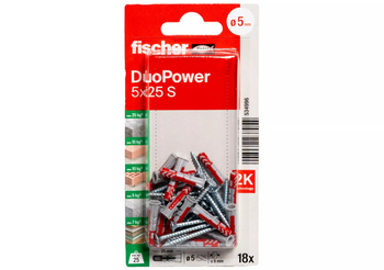 FISCHER Kołek uniwersalny DuoPower 8X40 S z wkrętem - blister 8szt