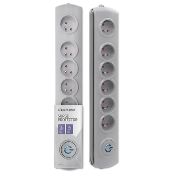 QOLTEC Listwa antyprzepięciowa Quick Switch 6 gniazd - 1.8m 50165