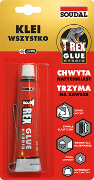 SOUDAL T-REX HYBRID GLUE Super mocny klej w tubce 25 ml