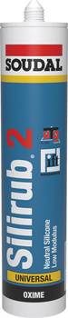 SOUDAL Silirub 2 Neutralny silikon budowlany i szklarski 300 ml czarny