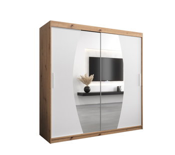 Szafa przesuwna ELYPSE 200x62x200 cm  artisan / biały