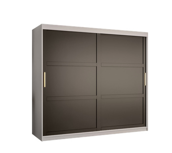 Szafa przesuwna RAMIRO 1 200x62x200 cm  biały / czarny