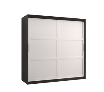 Szafa przesuwna RAMIRO 1 180x62x200 cm  czarny / biały