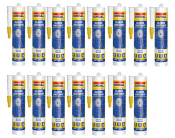 SOUDAL Silikon sanitarny 280 ml biały - karton 15szt