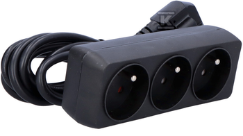 ONNLINE Przedłużacz 3 gniazda, czarny - 3 m