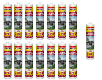 SOUDAL Silikon uniwersalny czarny 280ml karton 15 szt
