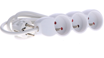 ONNLINE Przedłużacz 3 gniazda, biały - 3 m