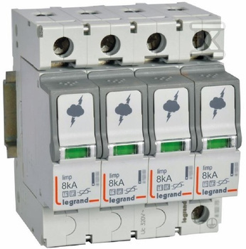 LEGRAND Ogranicznik przepięć T1+T2 8/50 4P 412253