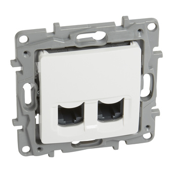 LEGRAND Gniazdo 2XRJ45 KAT. 6 UTP biały NILOE 764574