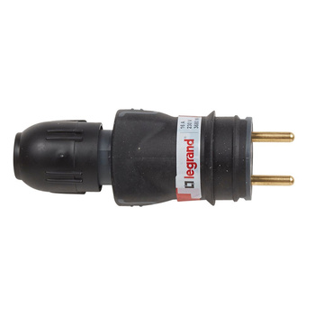 LEGRAND Wtyczka 2P+Z 16a-IP44 czarna guma 050110 autozaciski i dławik